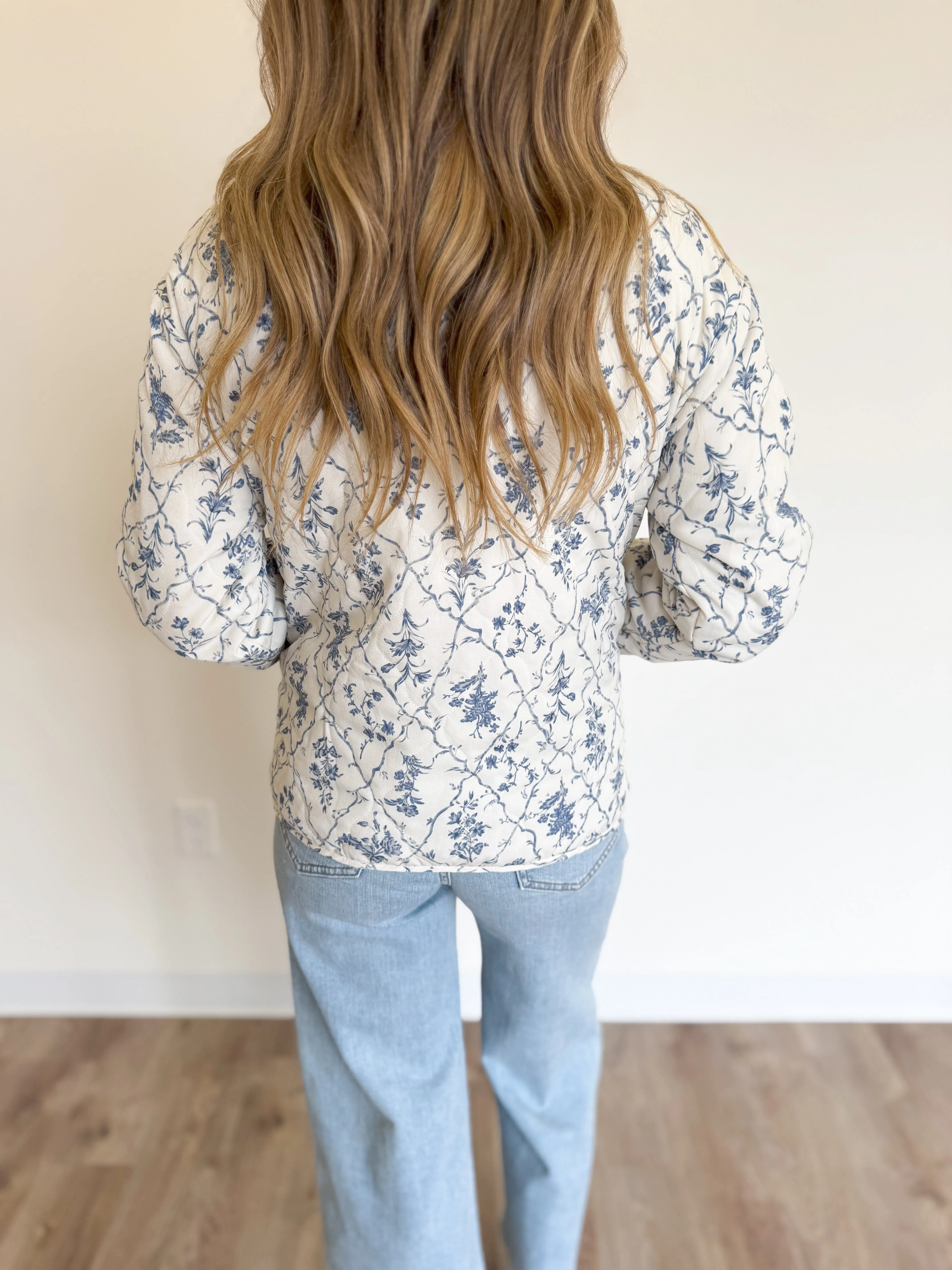 Karis Printed Pattern Padded Jacket