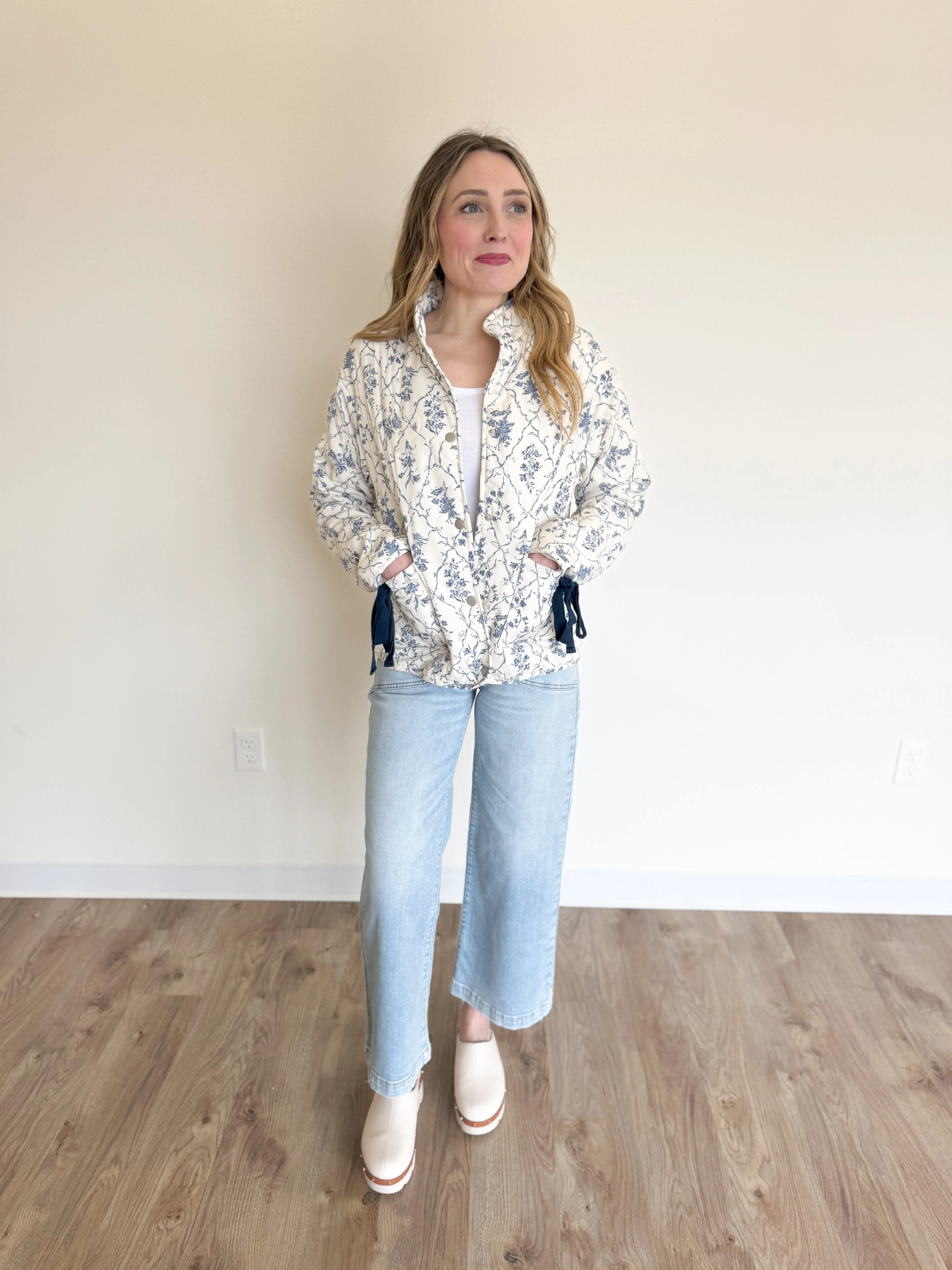 Karis Printed Pattern Padded Jacket