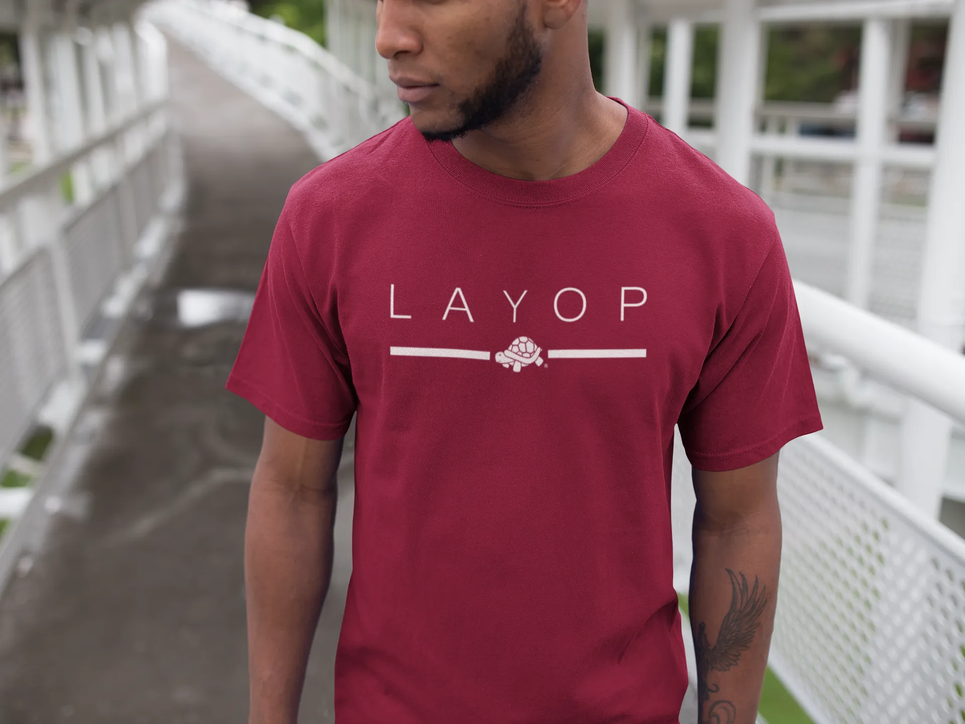 LAYOP Branded Tee [Cardinal]