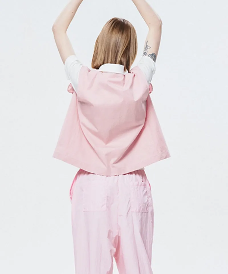 LE SONNET Frill Vest Top - Pink