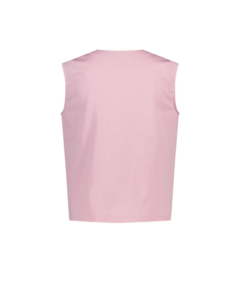 LE SONNET Frill Vest Top - Pink