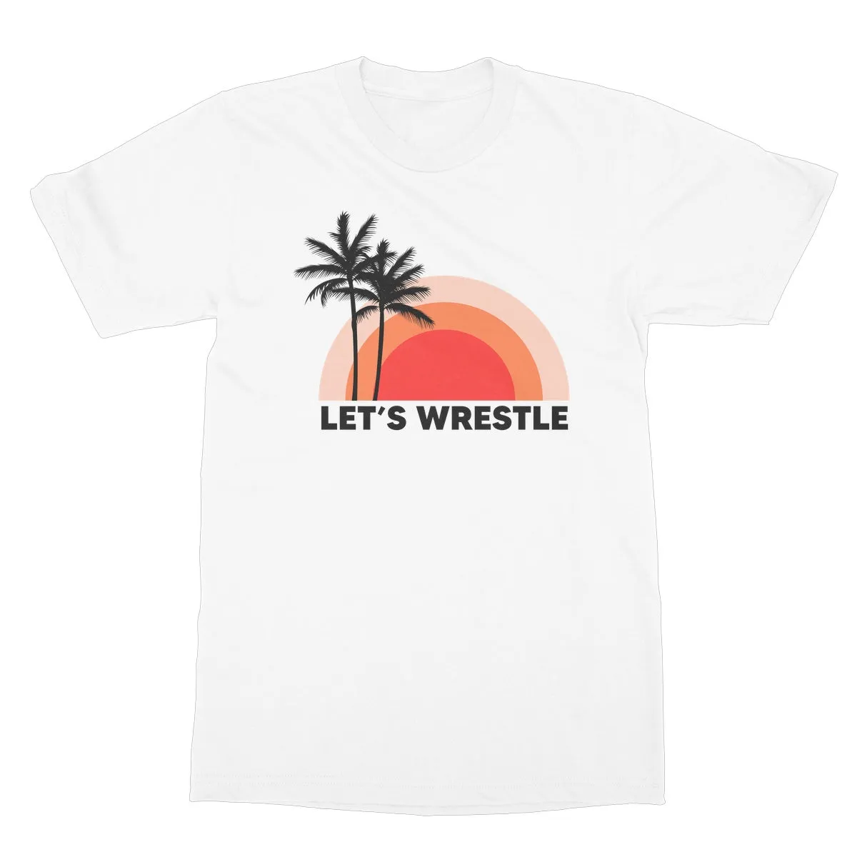 Let's Wrestle Palm Tree Breeze Softstyle T-Shirt