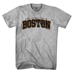 Life is Bettah in Boston Hockey T-Shirt