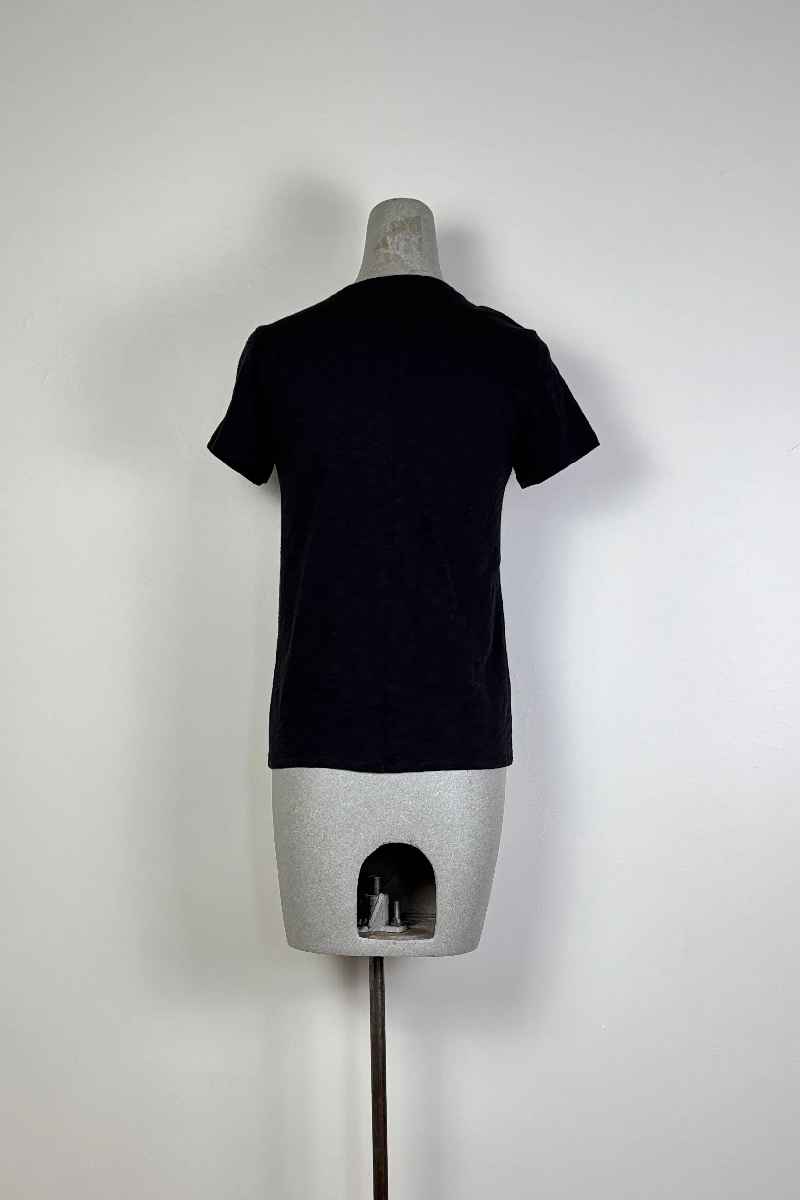 Lilla P. ~  V-Neck Short Sleeve Tee - Black