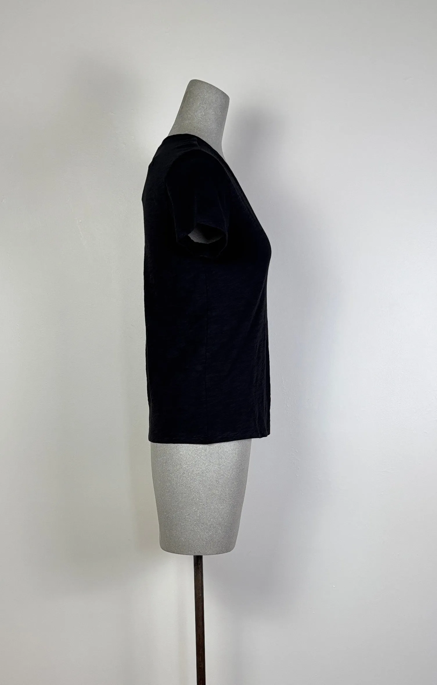 Lilla P. ~  V-Neck Short Sleeve Tee - Black