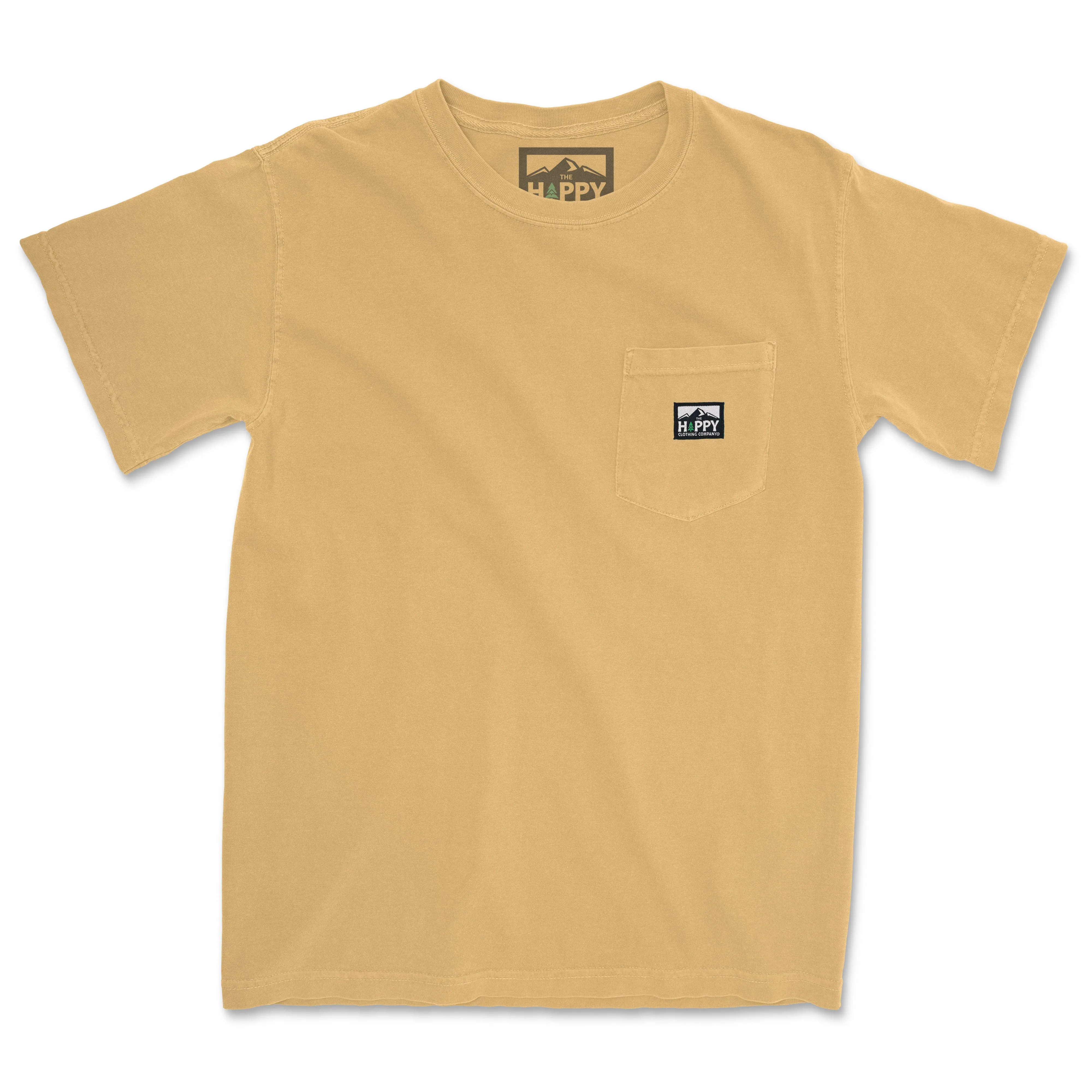 Logo Label Unisex Pigment Dyed Pocket T-Shirt