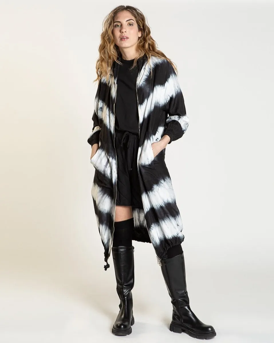 Long Full-Zip Hooded Jacket