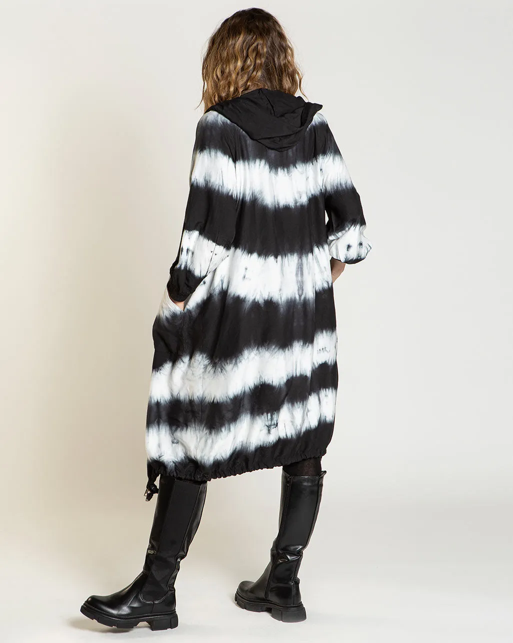 Long Full-Zip Hooded Jacket