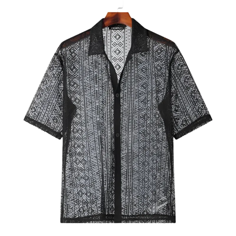 Lorenzo – Elegant Half-Sleeve Men’s Button-Up Shirt