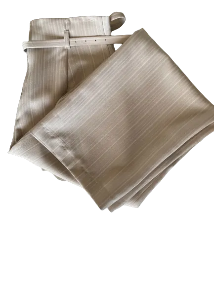 M Collection Cream Pinstripe Pantsuit