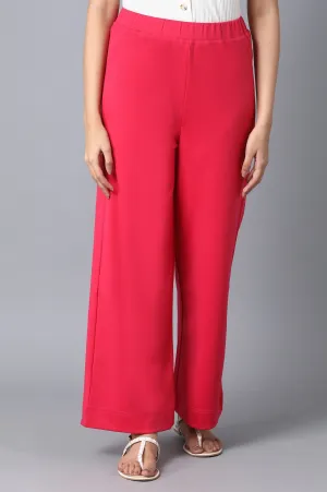 Maroon Loose Fit Palazzo