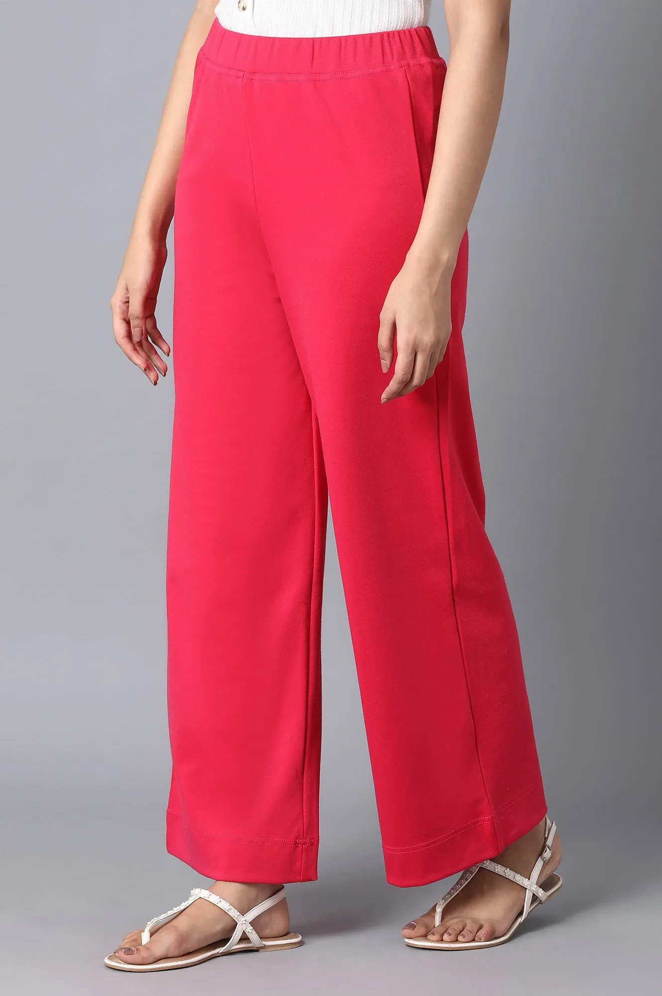 Maroon Loose Fit Palazzo