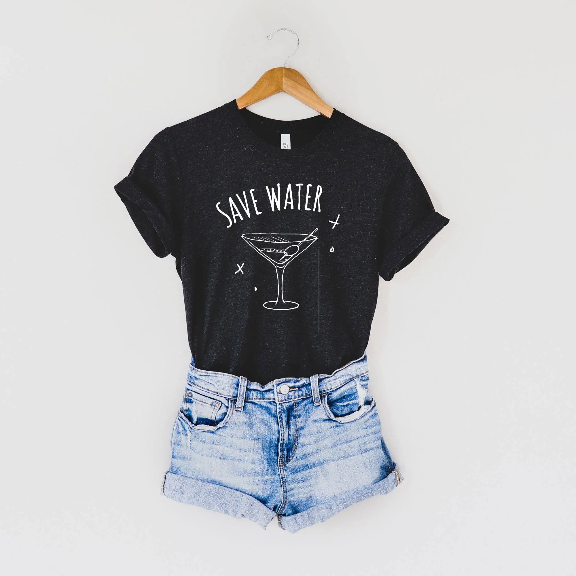 Martini Drinking Graphic Tee T-shirt