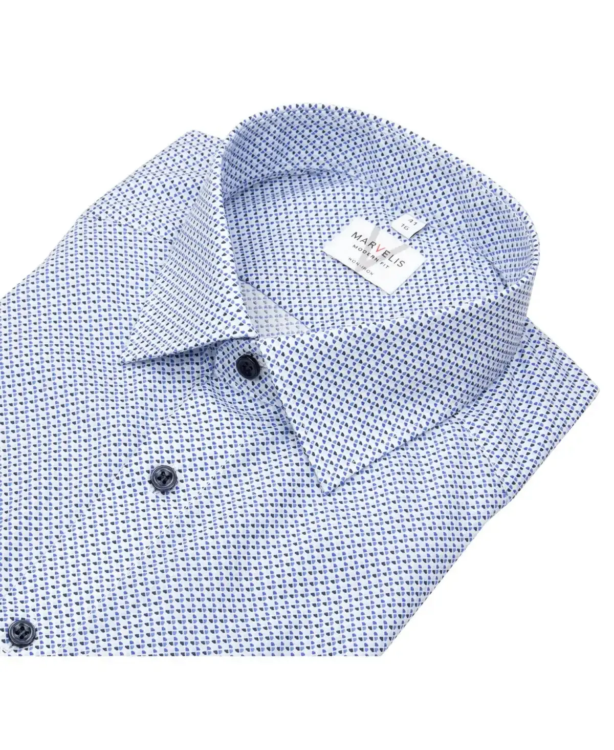 Marvelis Mens Modern Fit Shirt 7224-74-11 Blue