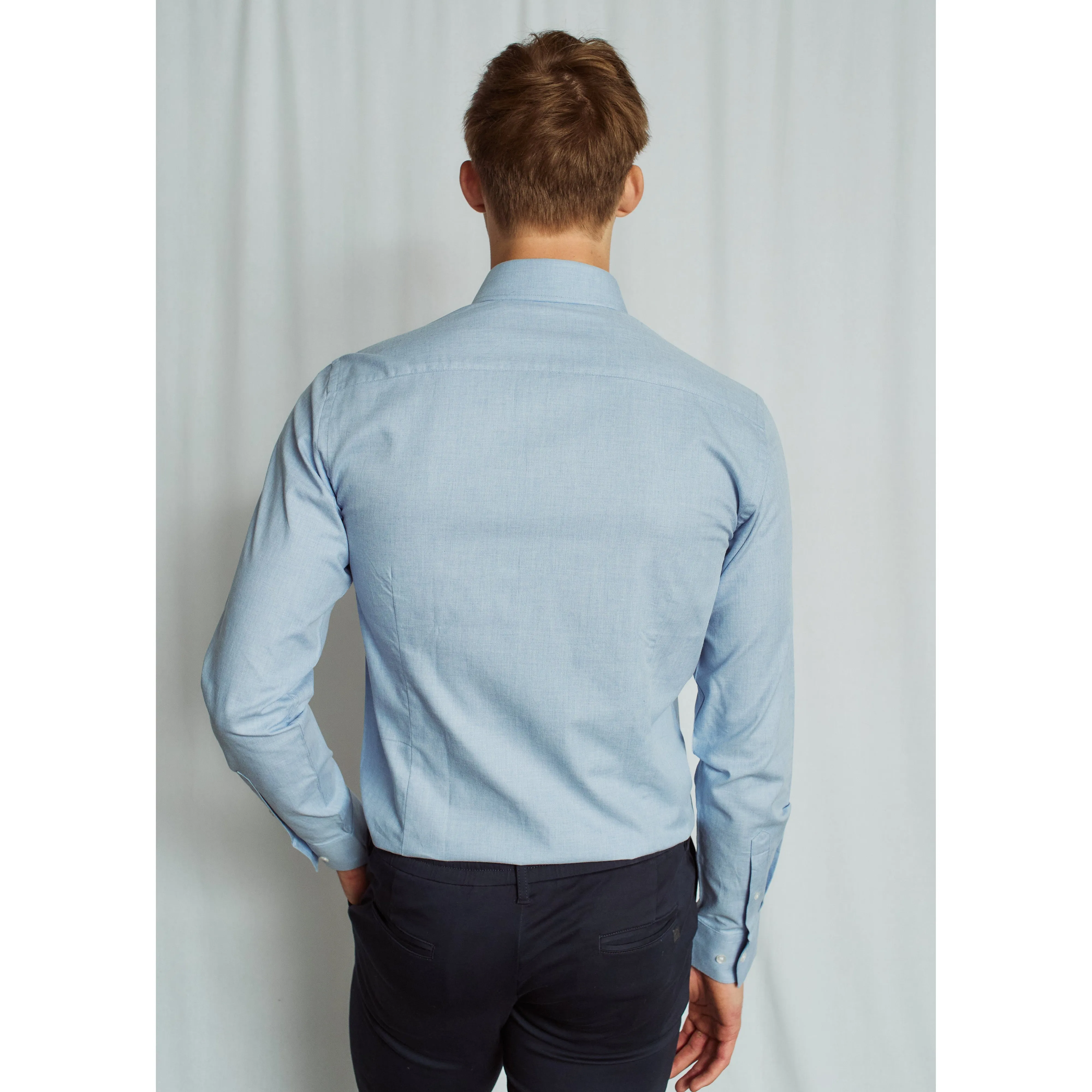 MCCOLLUM MODERN FIT MELANGE COTTON SHIRT