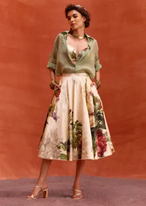 Melinda floral skirt and shirt set