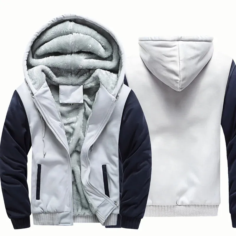Men's Camouflage Fleece Winter Jacket - Thicken Hooded Coat - Casual Zip-Up Hoodies