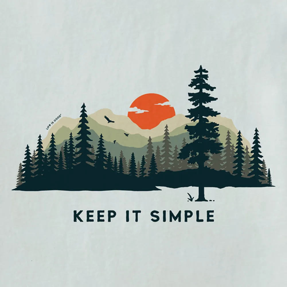 Men's Keep it Simple Evergreen Silo Long Sleeve Tee - Fog Gray - 115462