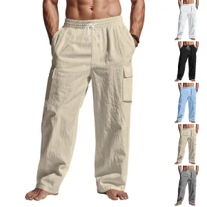 Men’s Multi-Pocket Wide-Leg Pants – Loose Fit, Casual, Trendy, Versat