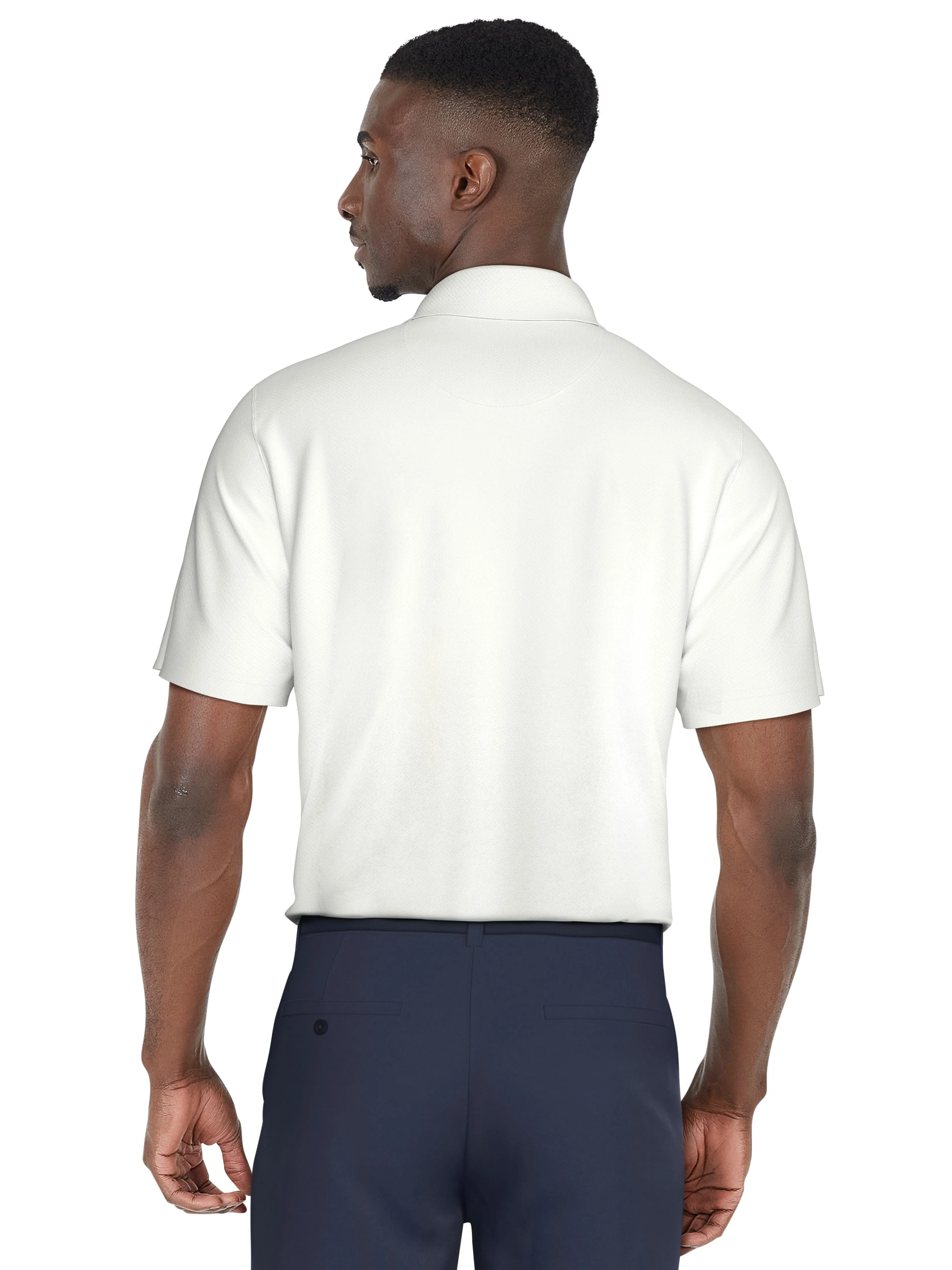 Men's Ombre Chest Stripe Performance Golf Polo