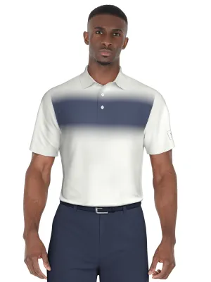 Men's Ombre Chest Stripe Performance Golf Polo