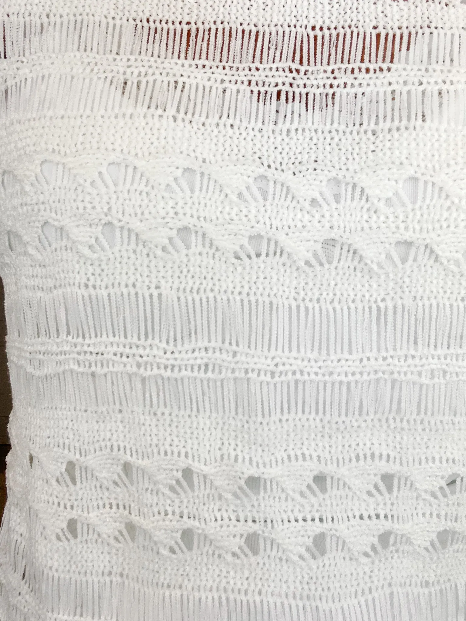 Mixed Stripe Open Weave Sweater Vest