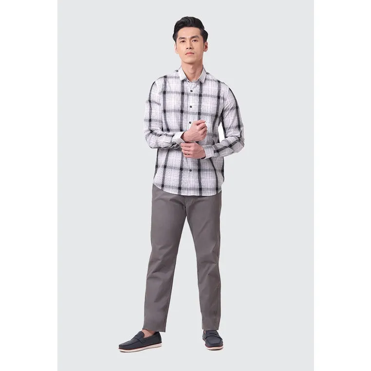 MOC Kemeja Lengan Panjang Pria BILSTON - WHITE