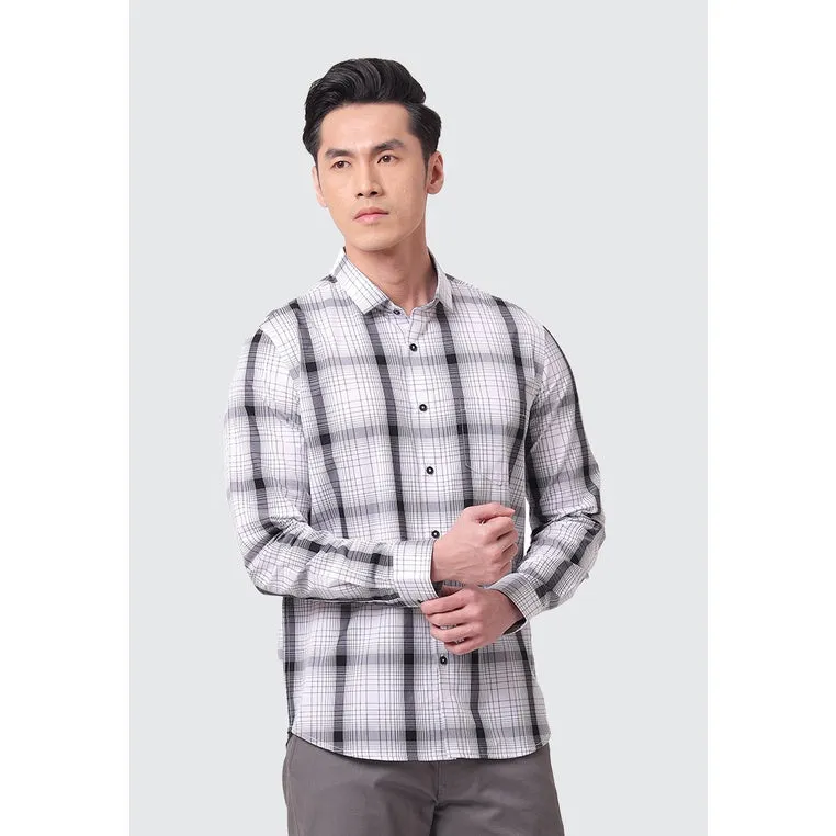 MOC Kemeja Lengan Panjang Pria BILSTON - WHITE