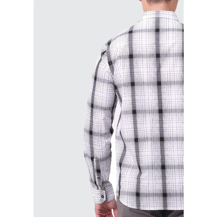 MOC Kemeja Lengan Panjang Pria BILSTON - WHITE