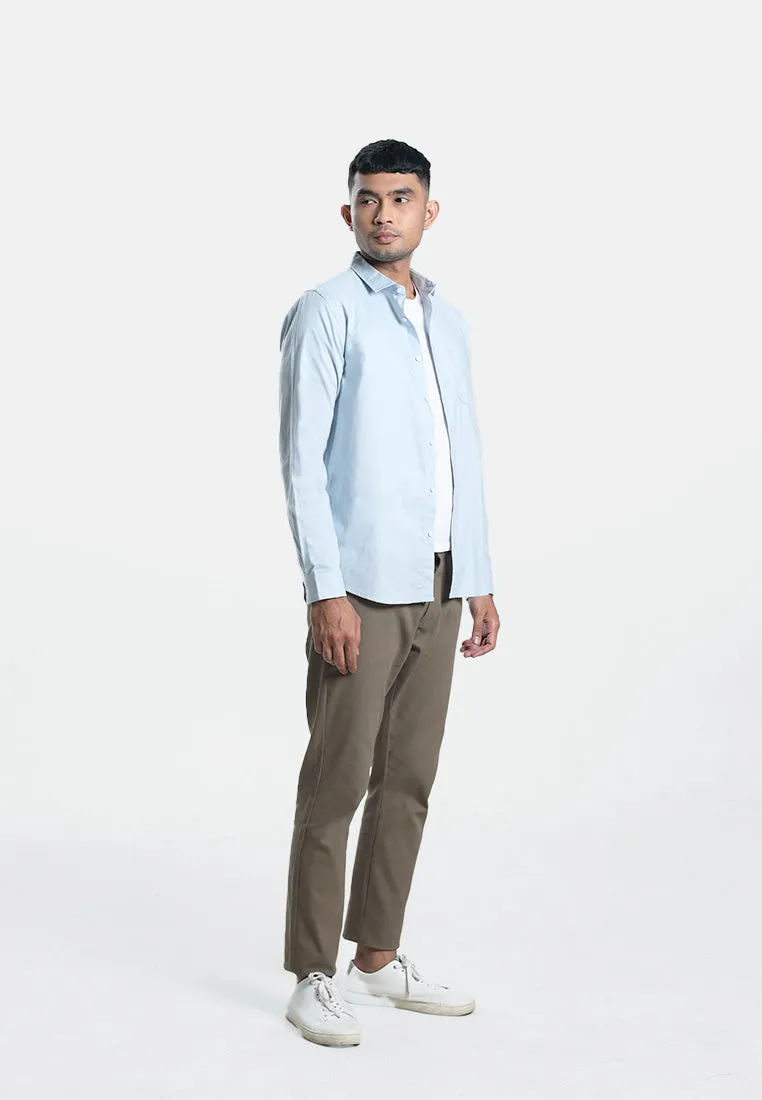 MOC Kemeja Lengan Panjang Pria CASPIAN-LIGHT BLUE