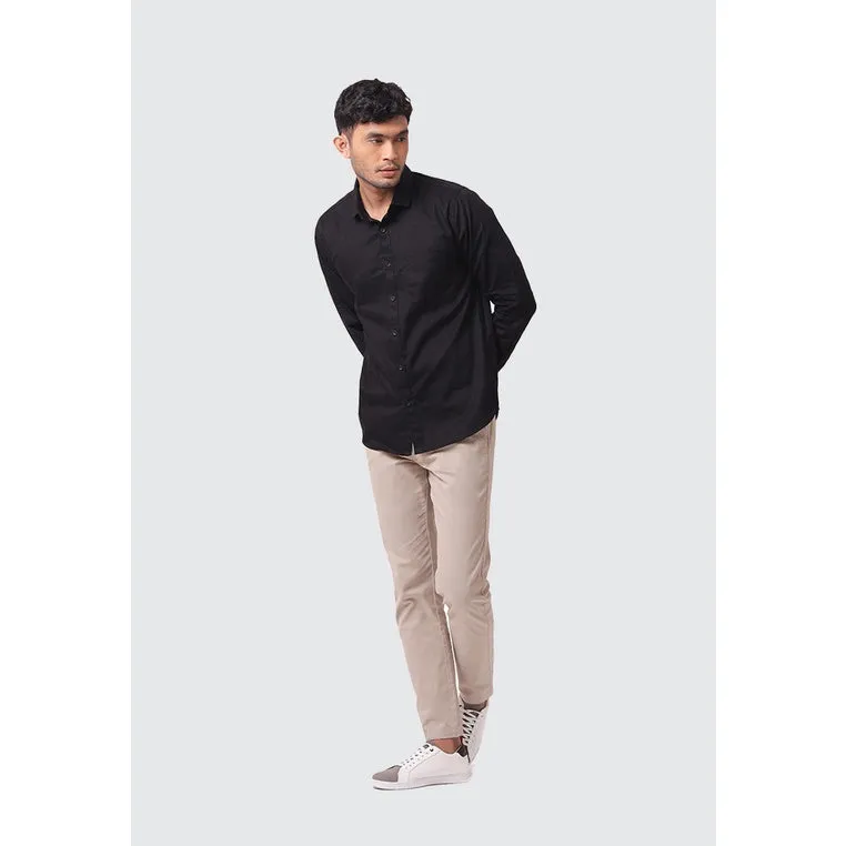 MOC Kemeja Lengan Panjang Pria COOPER - BLACK