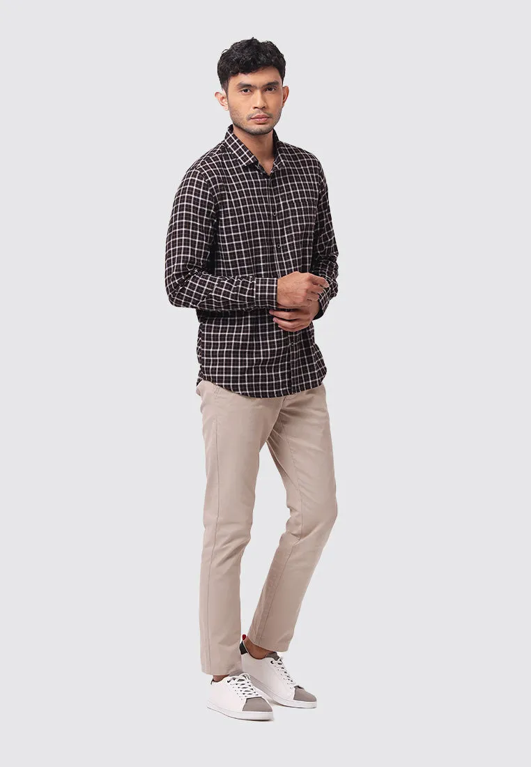 MOC Kemeja Lengan Panjang Pria GRAHAM - BLACK