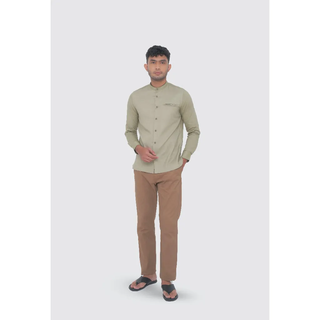 MOC Kemeja Lengan Panjang Pria NADEED - SAGE
