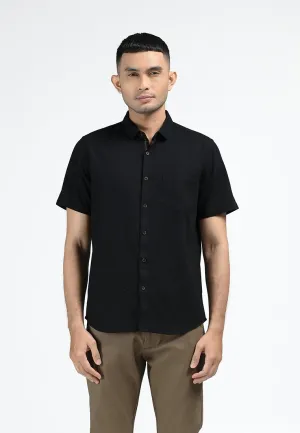 MOC Kemeja Lengan Pendek Pria POMPEY-BLACK