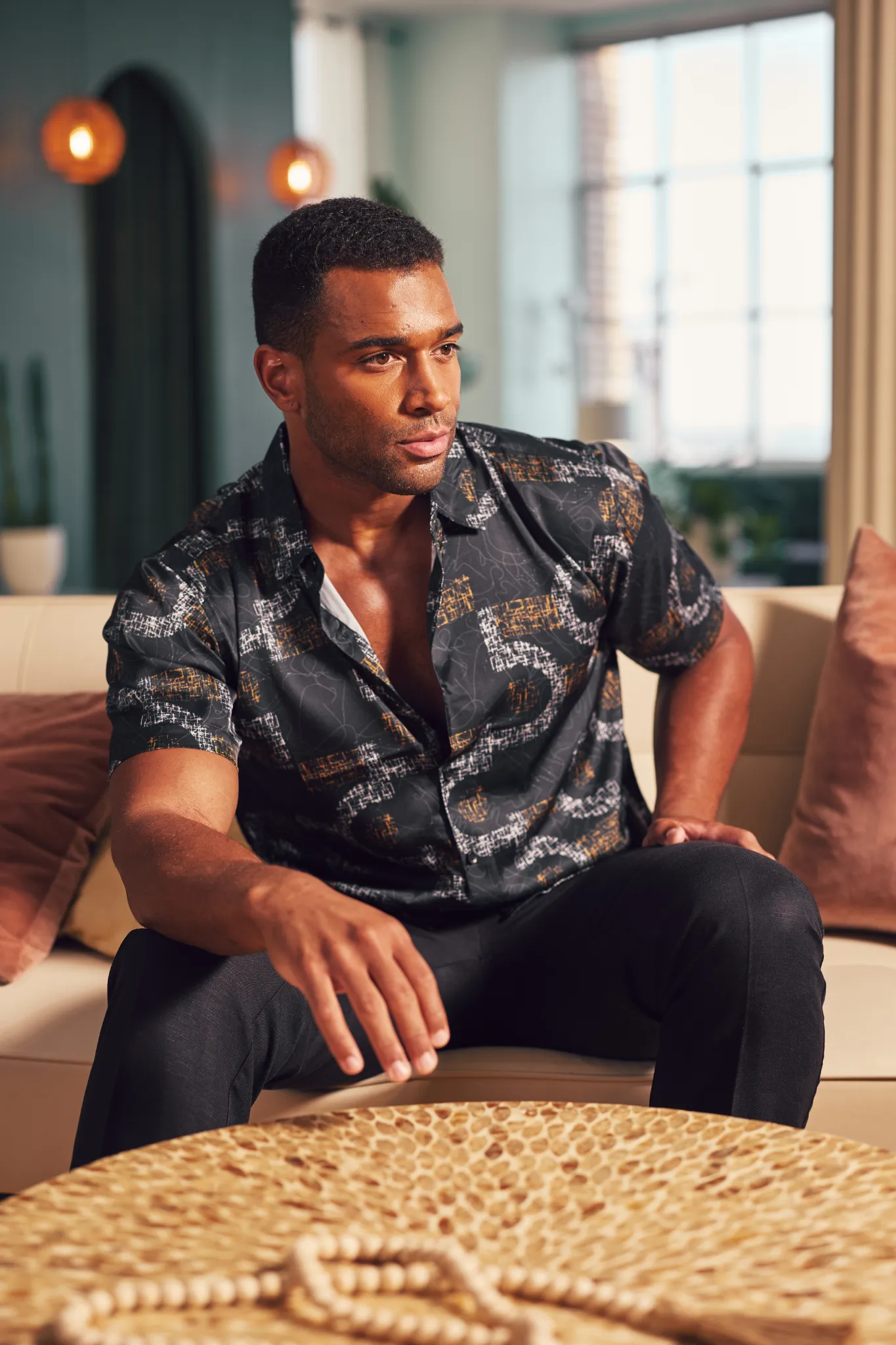 Modern Print Short Sleeve Shirt