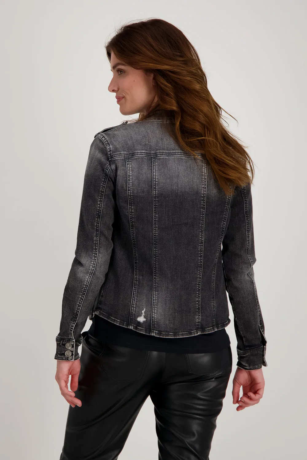 Monari Embroidered Jean Jacket M806414