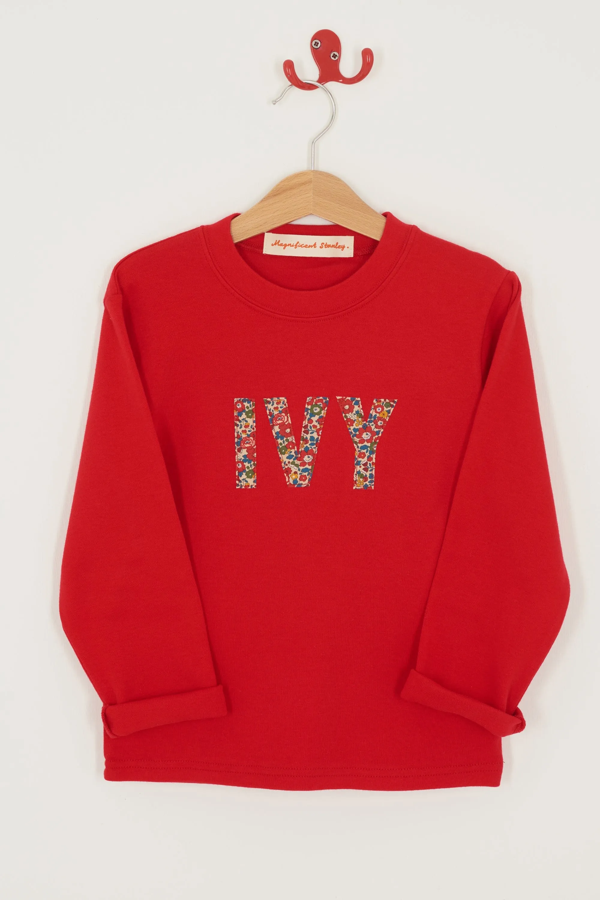 Name Red Tee in Choice of Liberty Print