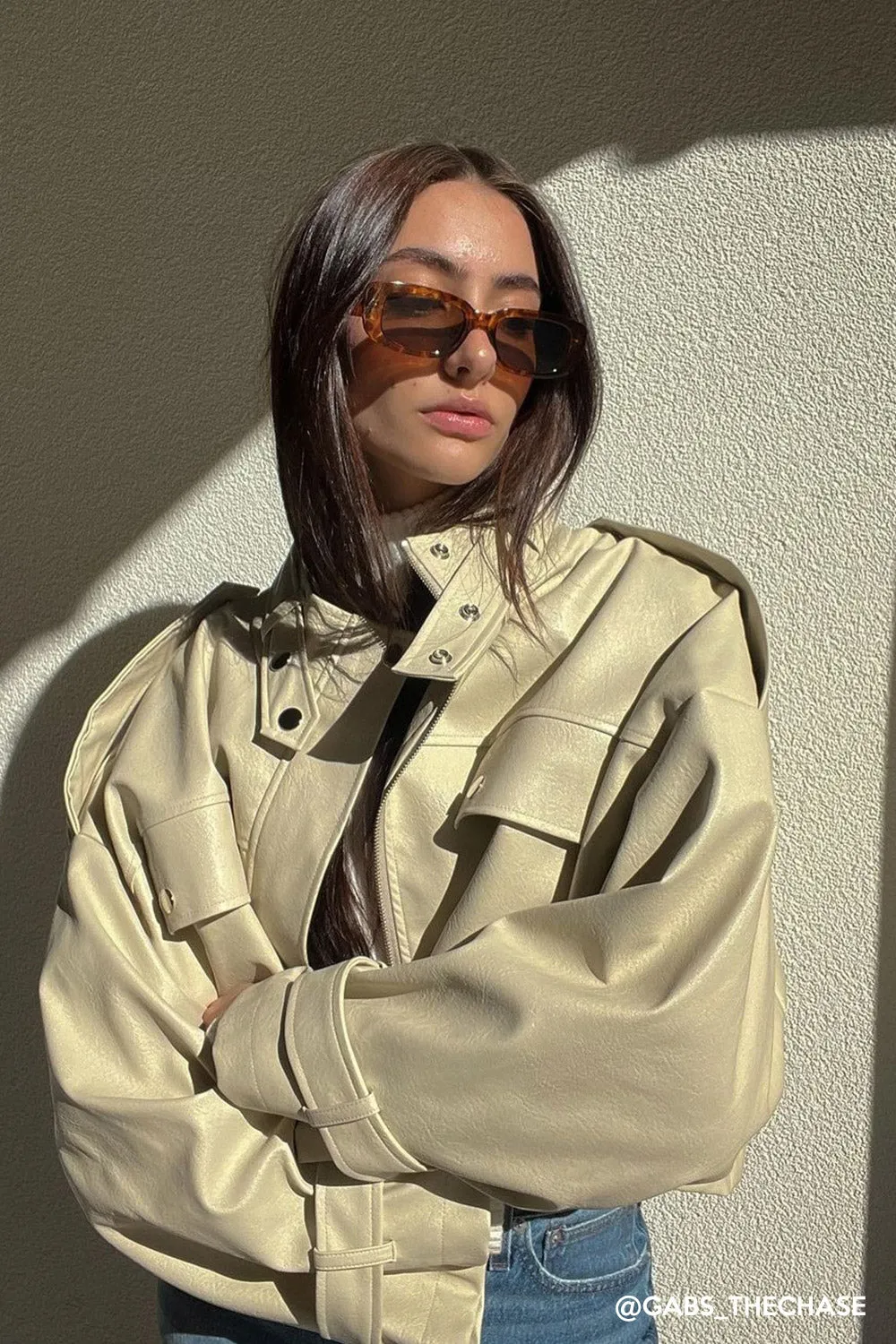 Naomi Oversized Pleather Jacket