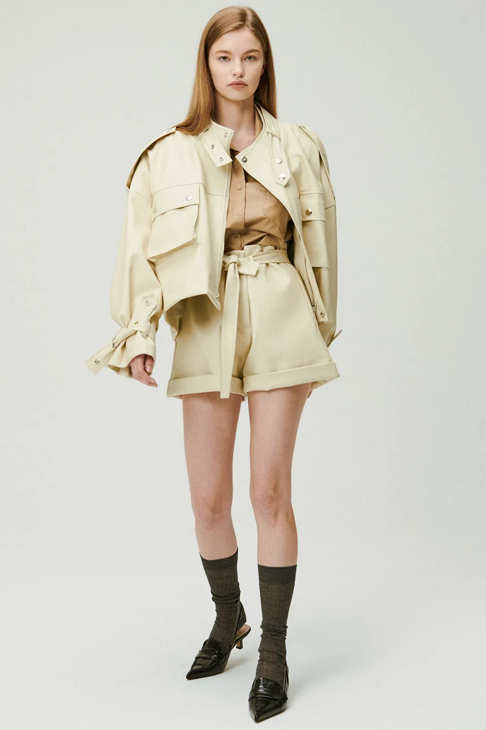 Naomi Oversized Pleather Jacket
