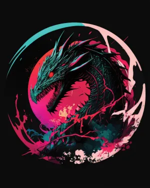 Neon Abyssal Dragon T-Shirt