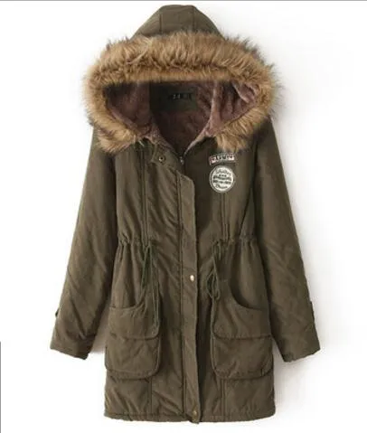New Long Parkas Female Womens Winter Jacket