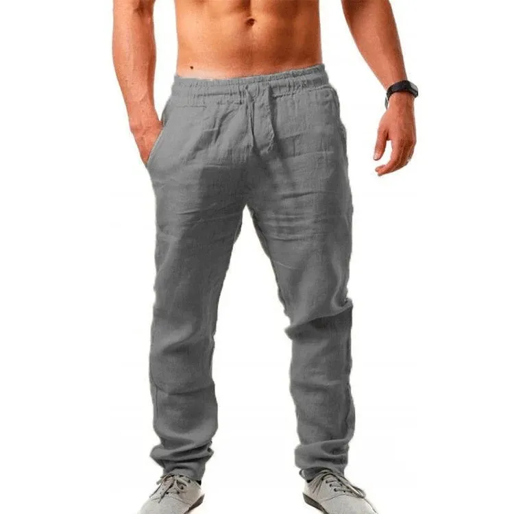 New Men's Cotton Linen Loose Pants