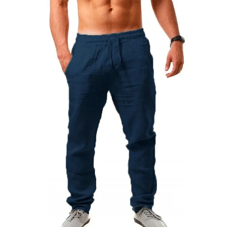 New Men's Cotton Linen Loose Pants