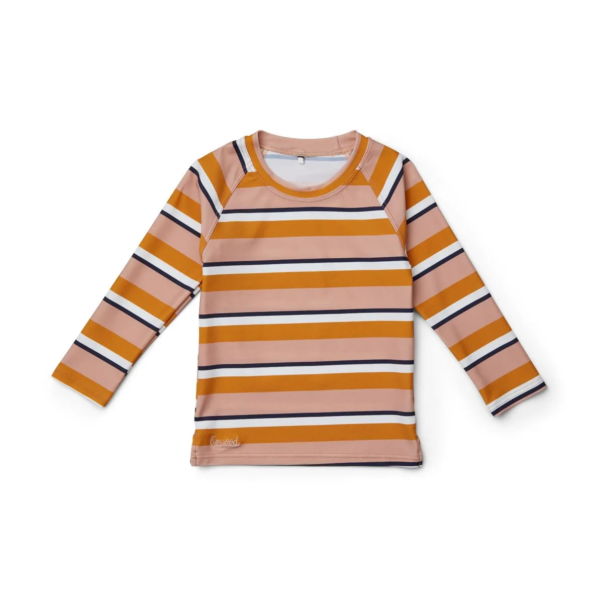 Noah Swim Tee - Stripe: Rose/mustard/creme de la creme