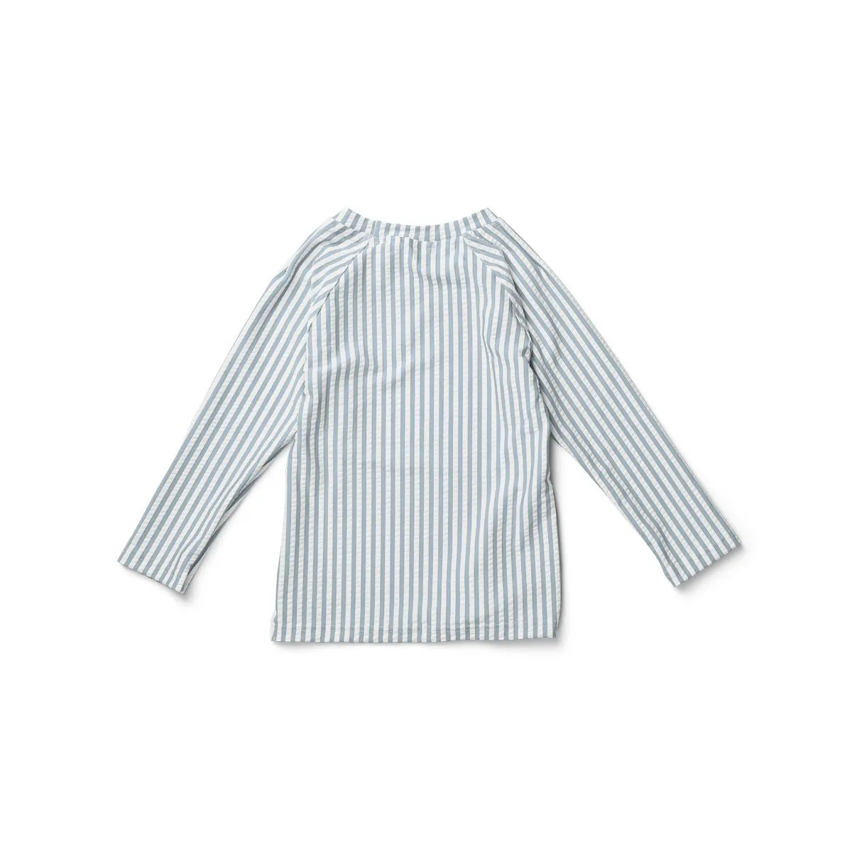Noah Swim Tee - Y/D stripe: Sea blue/white