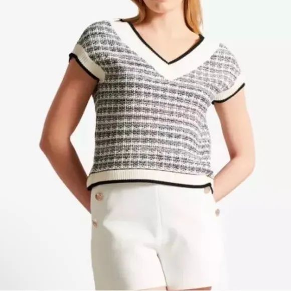 NWT Ted Baker Lauryin Checked Knit Sweater Vest - Size 12