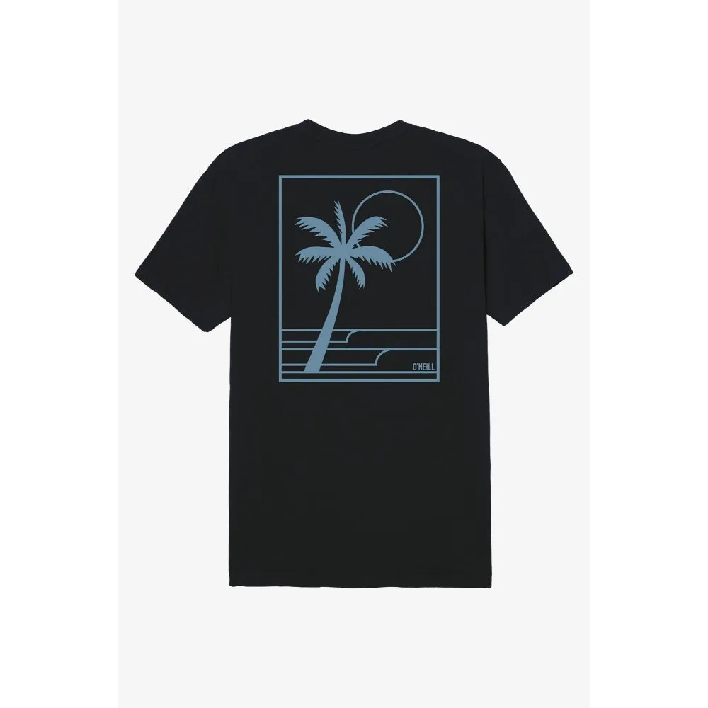 O'NEILL PALM DIEGO TEE DARK CHARCOAL
