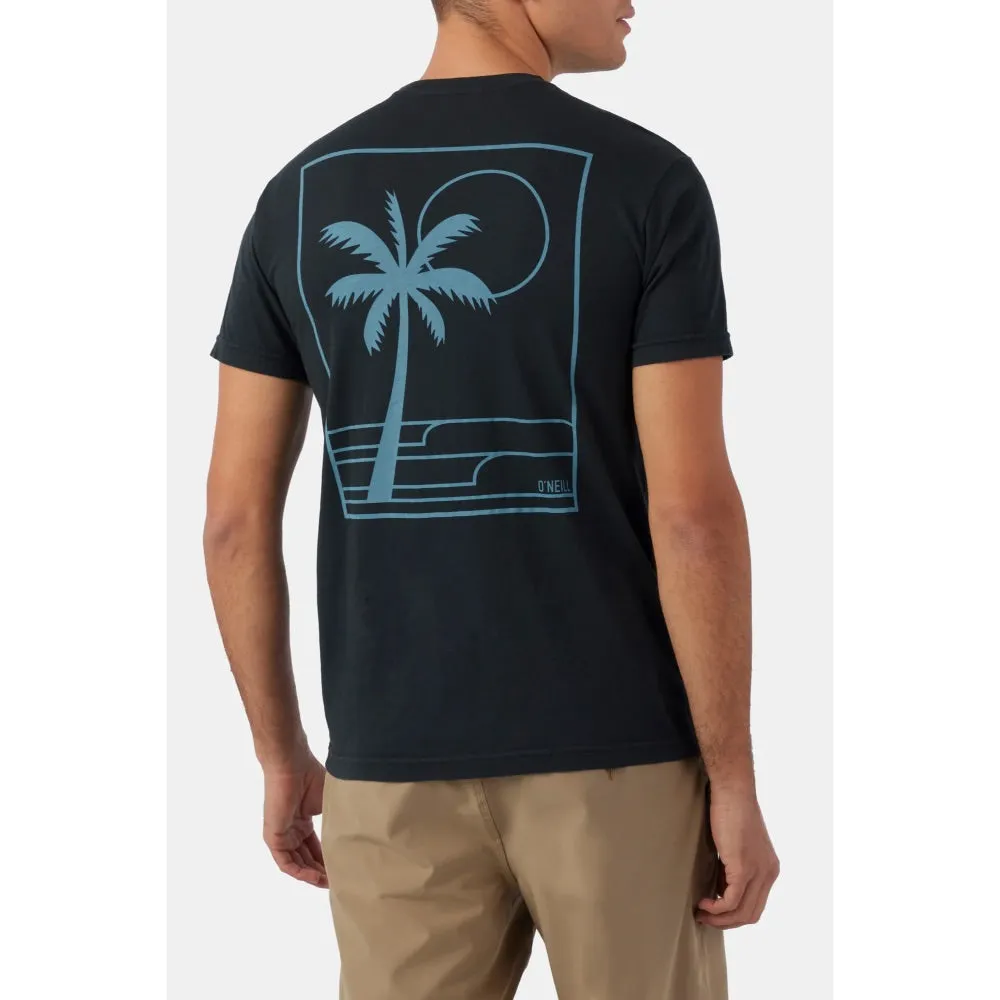 O'NEILL PALM DIEGO TEE DARK CHARCOAL