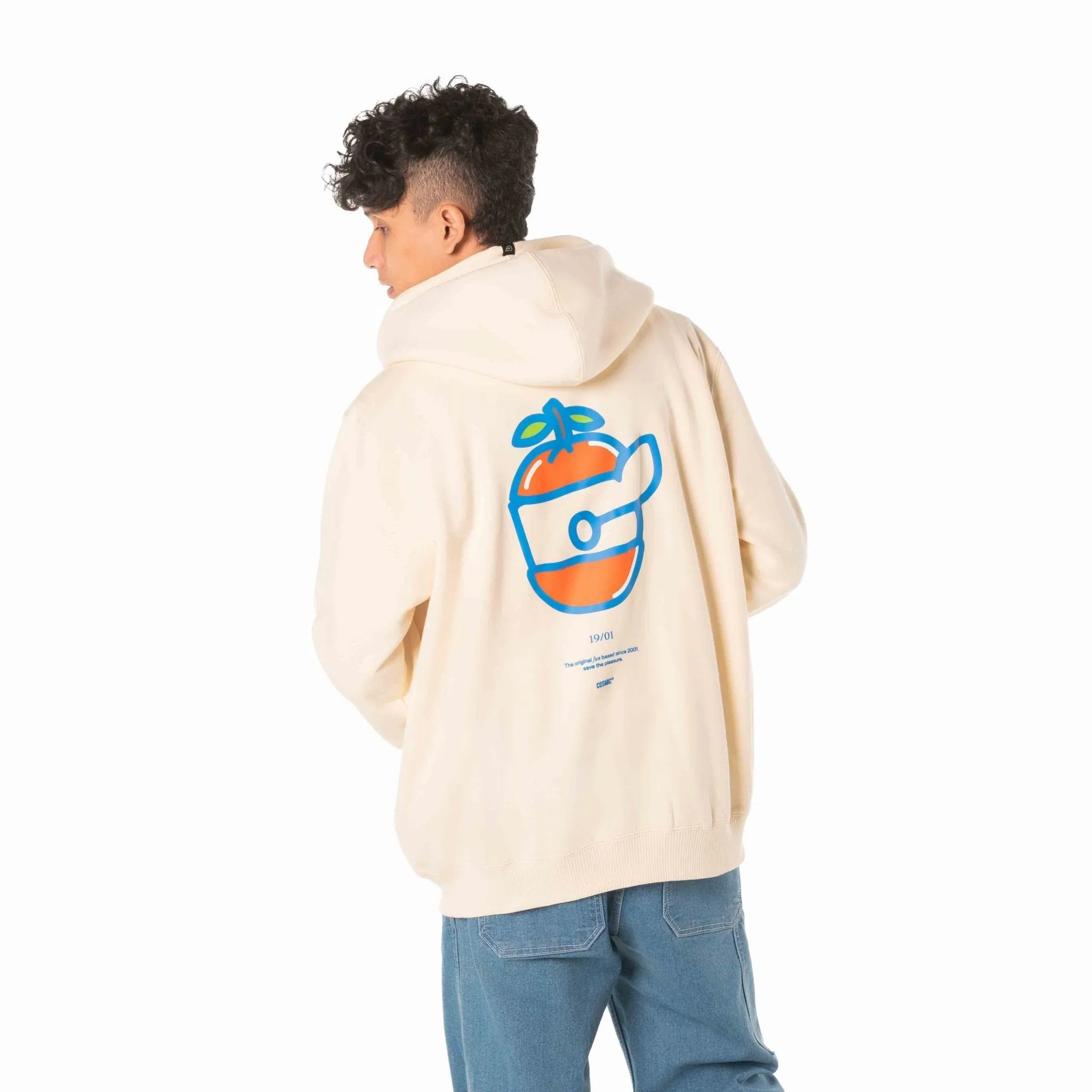 ORANGE LOGO ZIPPER OFFWHITE