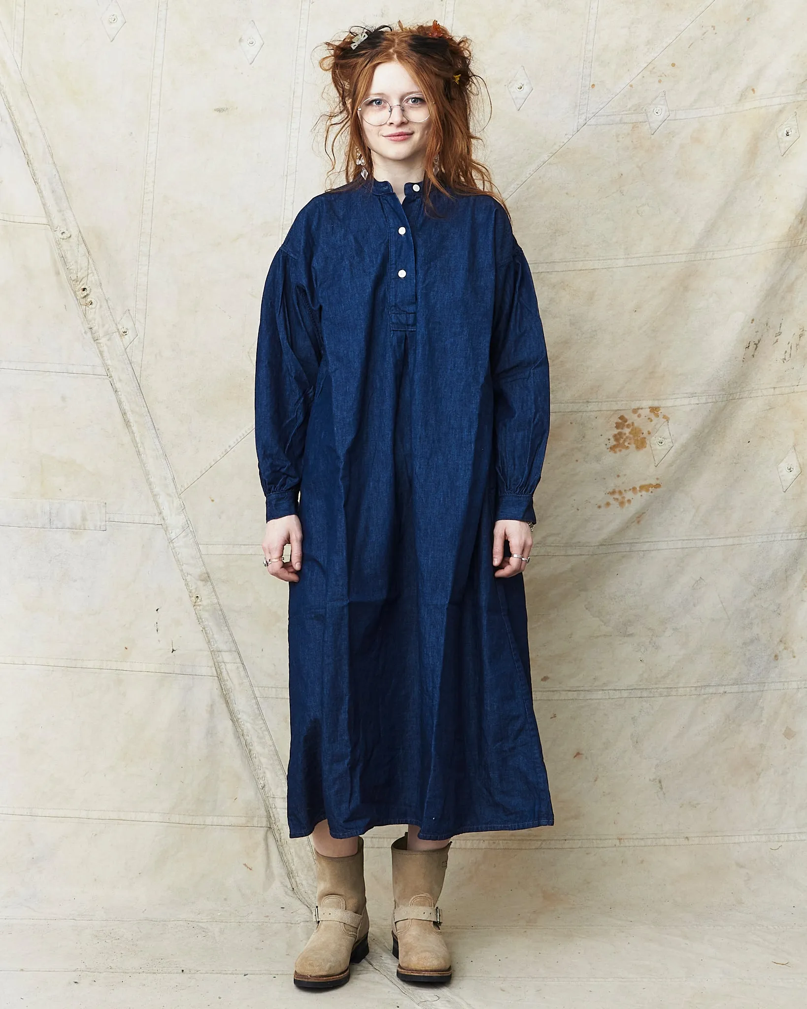 OrSlow 9536/9 Women's Denim Pull Over Dress